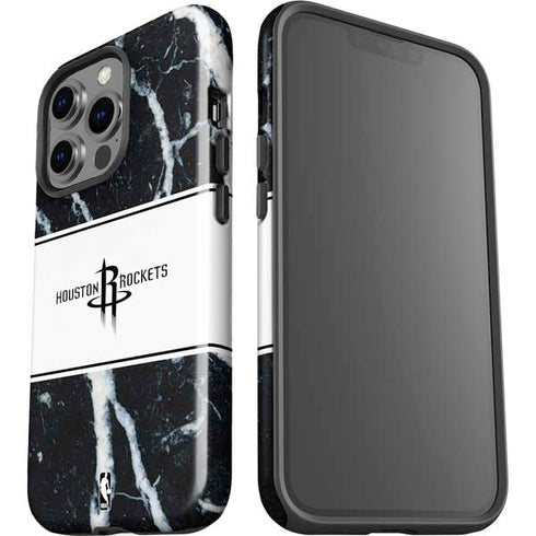 NBA Houston Rockets Marble iPhone 15 Pro Impact Case