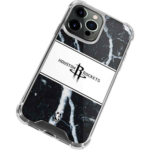 NBA Houston Rockets Marble iPhone 15 Pro Max Clear Case