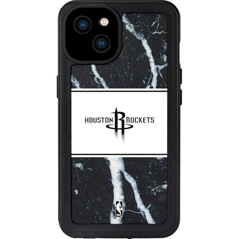 NBA Houston Rockets Marble iPhone 15 Plus Waterproof Case