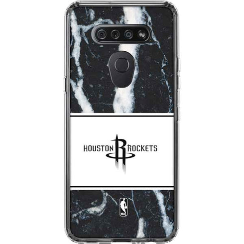 NBA Houston Rockets Marble LG K51/Q51 Clear Case