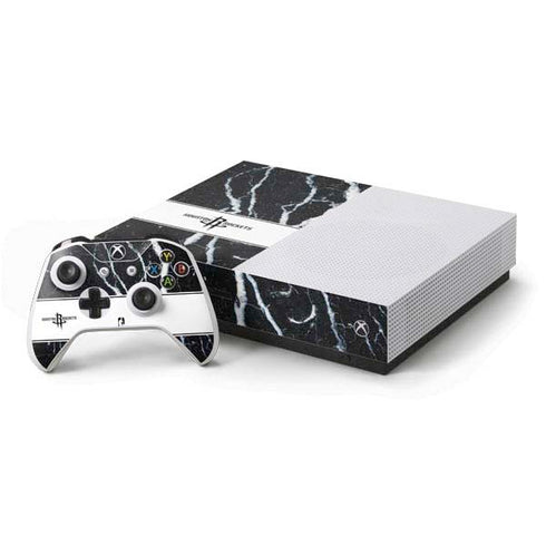 NBA Houston Rockets Marble Xbox One S Console and Controller Bundle Skin