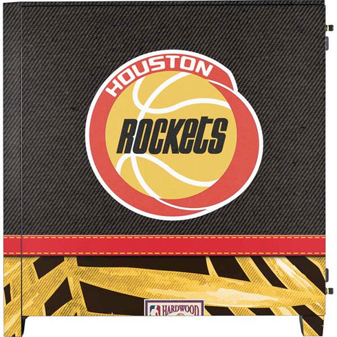 NBA Houston Rockets Retro Palms Corsair 4000D Tempered Glass Mid-Tower ATX Case Skin