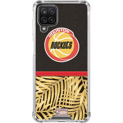 NBA Houston Rockets Retro Palms Galaxy A12 Clear Case