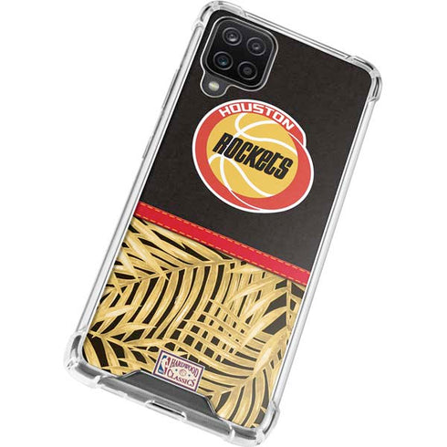 NBA Houston Rockets Retro Palms Galaxy A12 Clear Case