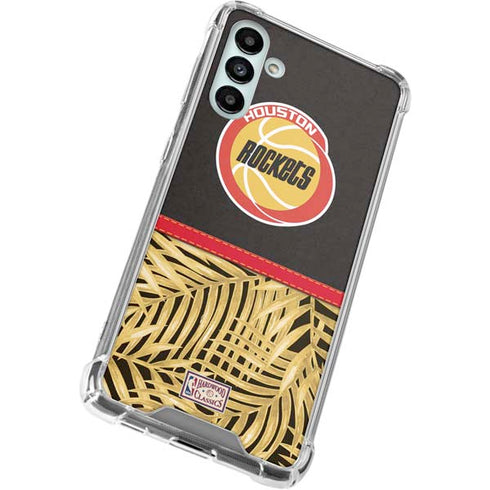 NBA Houston Rockets Retro Palms Galaxy A13 5G Clear Case