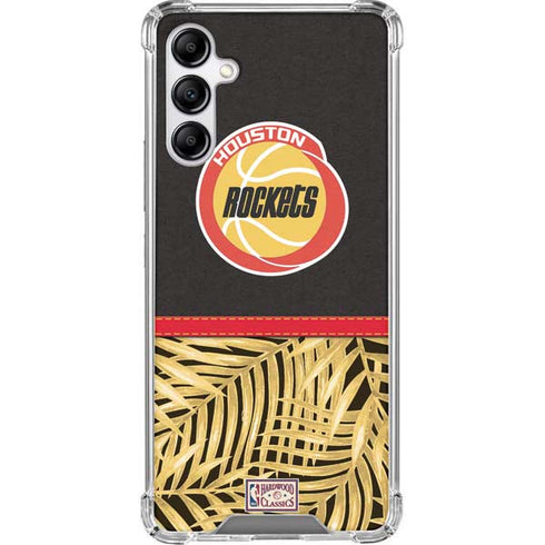 NBA Houston Rockets Retro Palms Galaxy A14 5G Clear Case