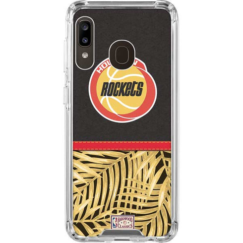 NBA Houston Rockets Retro Palms Galaxy A30 Clear Case