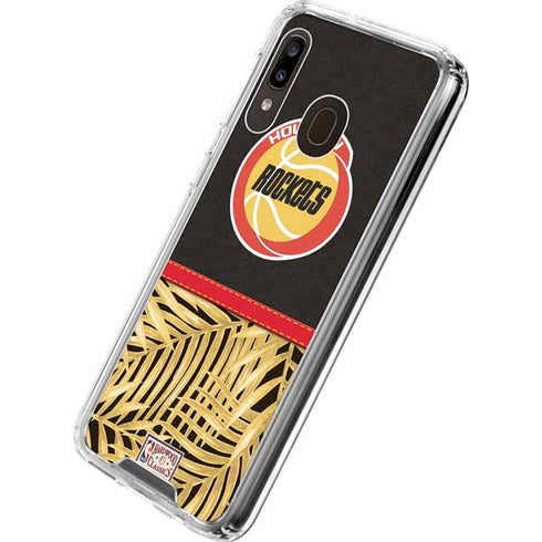 NBA Houston Rockets Retro Palms Galaxy A30 Clear Case