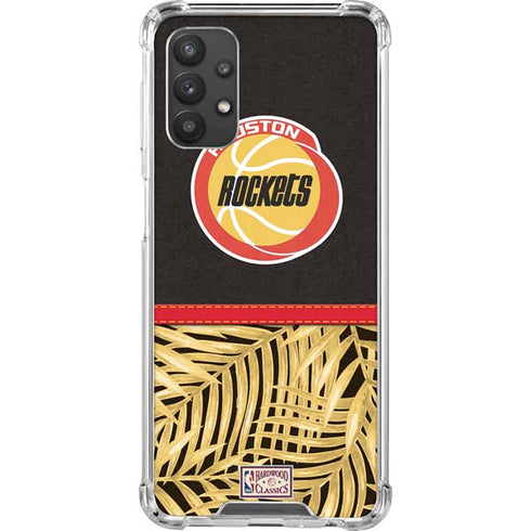 NBA Houston Rockets Retro Palms Galaxy A32 5G Clear Case