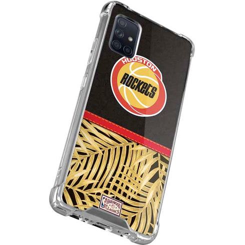 NBA Houston Rockets Retro Palms Galaxy A51 5G Clear Case