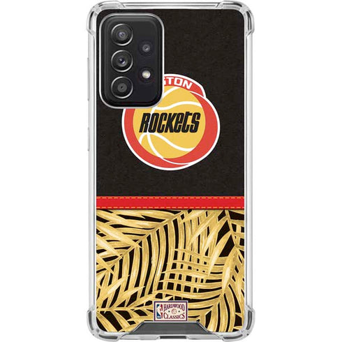 NBA Houston Rockets Retro Palms Galaxy A52 5G Clear Case