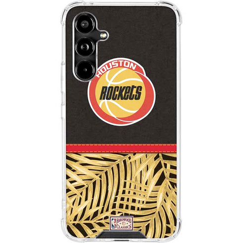NBA Houston Rockets Retro Palms Galaxy A54 5G Clear Case