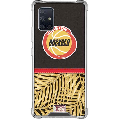 NBA Houston Rockets Retro Palms Galaxy A71 5G Clear Case