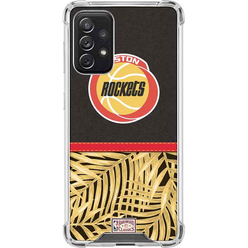 NBA Houston Rockets Retro Palms Galaxy A72 5G Clear Case