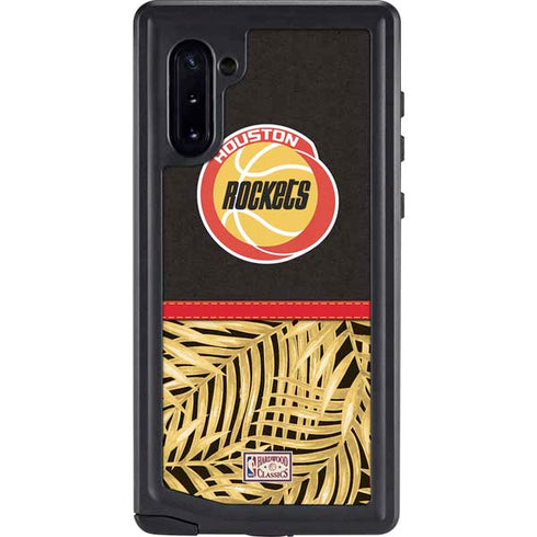 NBA Houston Rockets Retro Palms Galaxy Note 10 Waterproof Case