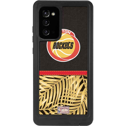 NBA Houston Rockets Retro Palms Galaxy Note20 5G Waterproof Case