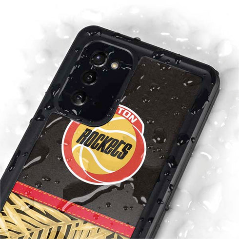 NBA Houston Rockets Retro Palms Galaxy Note20 5G Waterproof Case