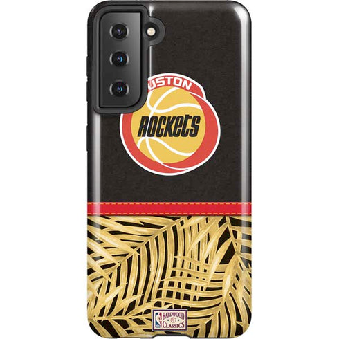 NBA Houston Rockets Retro Palms Galaxy S21 5G Pro Case