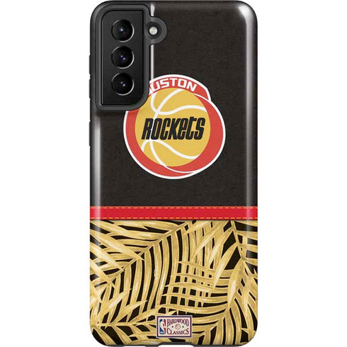 NBA Houston Rockets Retro Palms Galaxy S21 Plus 5G Pro Case