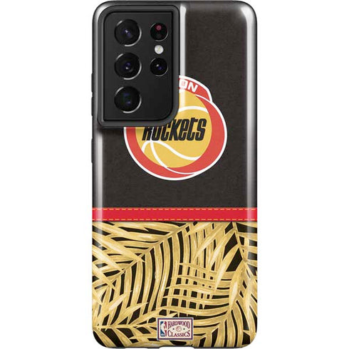 NBA Houston Rockets Retro Palms Galaxy S21 Ultra 5G Pro Case