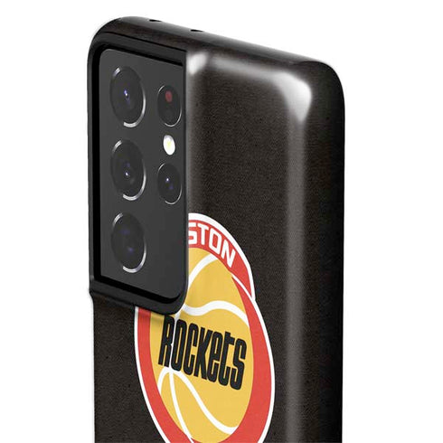 NBA Houston Rockets Retro Palms Galaxy S21 Ultra 5G Pro Case