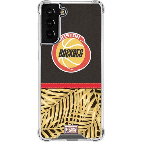 NBA Houston Rockets Retro Palms Galaxy S22 Plus Clear Case
