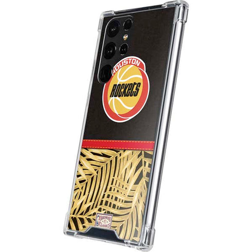 NBA Houston Rockets Retro Palms Galaxy S22 Ultra Clear Case
