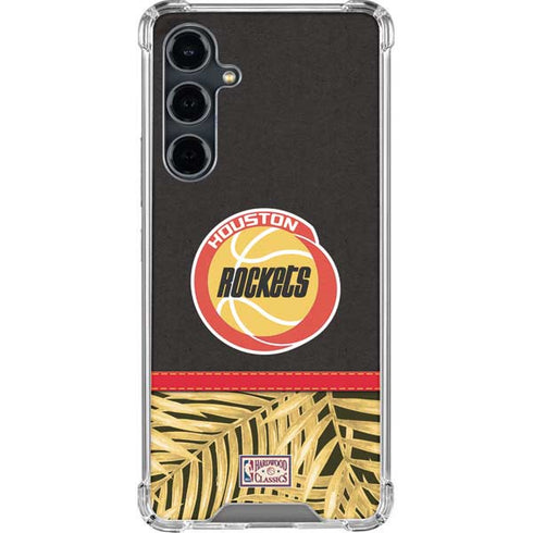 NBA Houston Rockets Retro Palms Galaxy S23 FE Clear Case