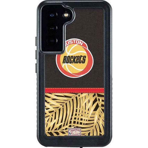 NBA Houston Rockets Retro Palms Galaxy S23 Plus Waterproof Case