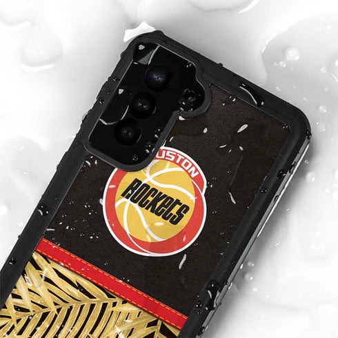 NBA Houston Rockets Retro Palms Galaxy S23 Waterproof Case