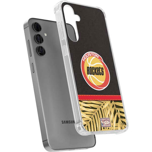 NBA Houston Rockets Retro Palms Galaxy S24 Plus Clear Case