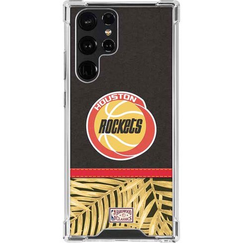 NBA Houston Rockets Retro Palms Galaxy S24 Ultra Clear Case