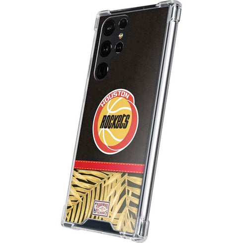 NBA Houston Rockets Retro Palms Galaxy S24 Ultra Clear Case