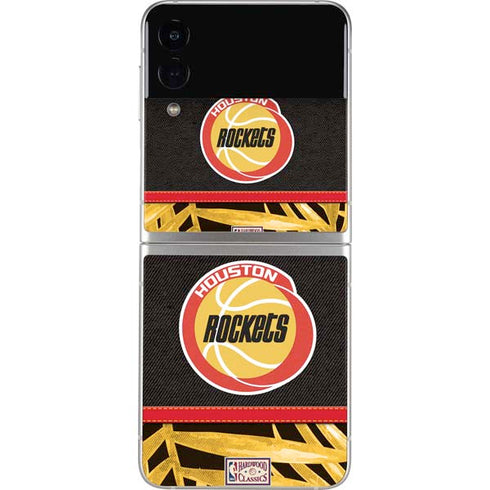 NBA Houston Rockets Retro Palms Galaxy Z Flip4 5G Skin