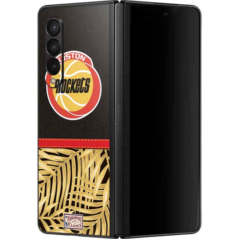 NBA Houston Rockets Retro Palms Galaxy Z Fold3 5G Skin