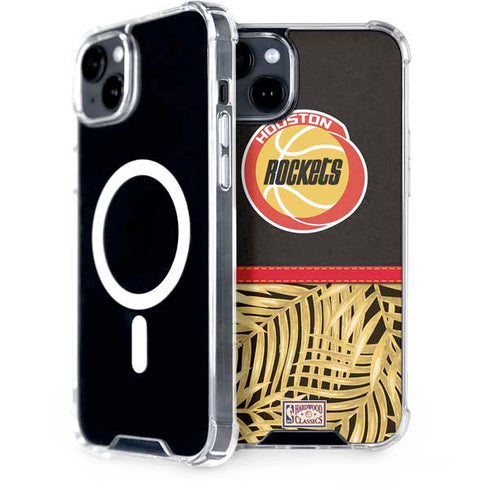 NBA Houston Rockets Retro Palms iPhone 15 MagSafe Case
