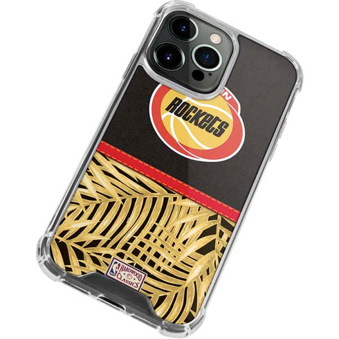 NBA Houston Rockets Retro Palms iPhone 14 Pro Clear Case