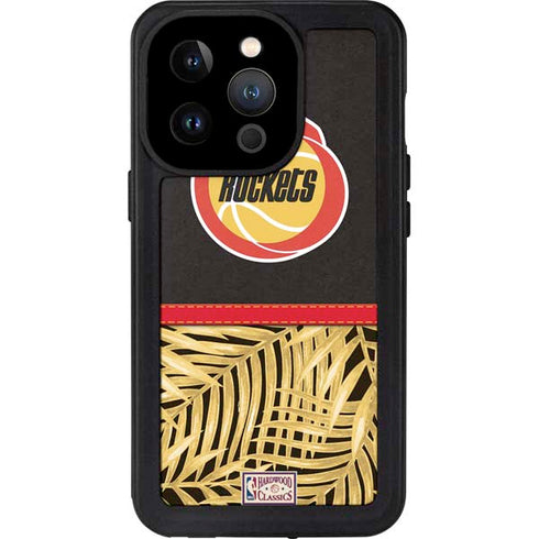 NBA Houston Rockets Retro Palms iPhone 14 Pro Waterproof Case