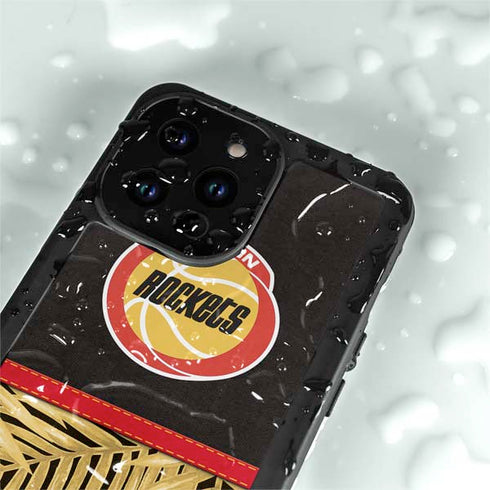NBA Houston Rockets Retro Palms iPhone 14 Pro Waterproof Case