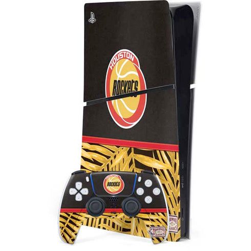 NBA Houston Rockets Retro Palms PS5 Slim Digital Edition Console Skin