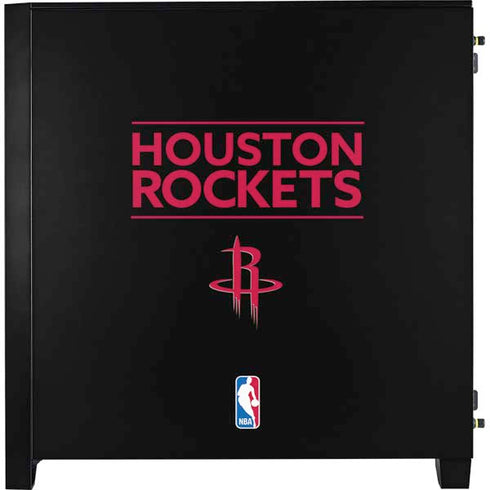 NBA Houston Rockets Standard - Black Corsair 4000D Tempered Glass Mid-Tower ATX Case Skin
