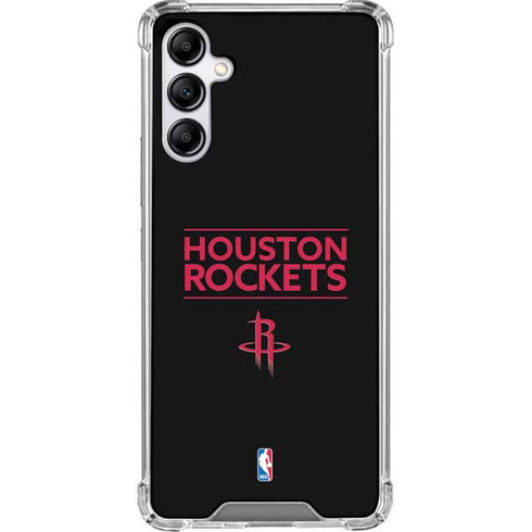 NBA Houston Rockets Standard - Black Galaxy A14 5G Clear Case