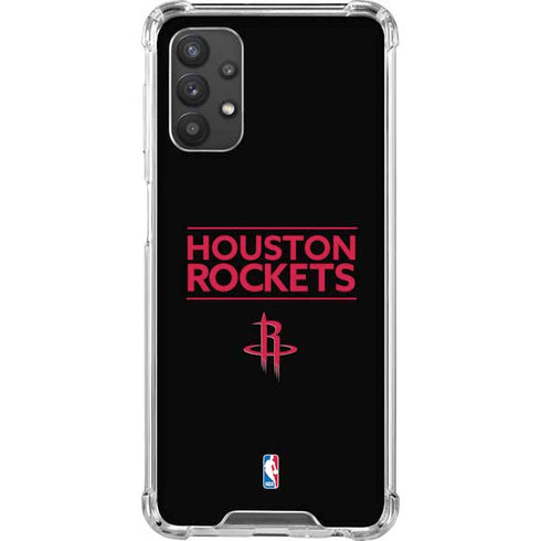 NBA Houston Rockets Standard - Black Galaxy A32 5G Clear Case