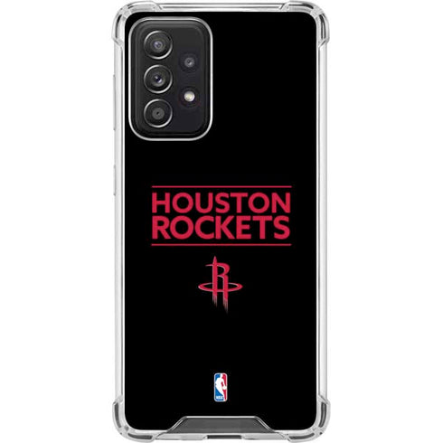 NBA Houston Rockets Standard - Black Galaxy A52 5G Clear Case