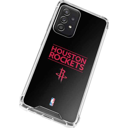 NBA Houston Rockets Standard - Black Galaxy A52 5G Clear Case