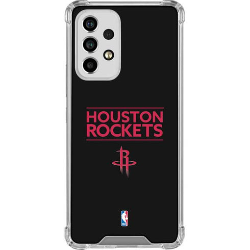 NBA Houston Rockets Standard - Black Galaxy A53 5G Clear Case
