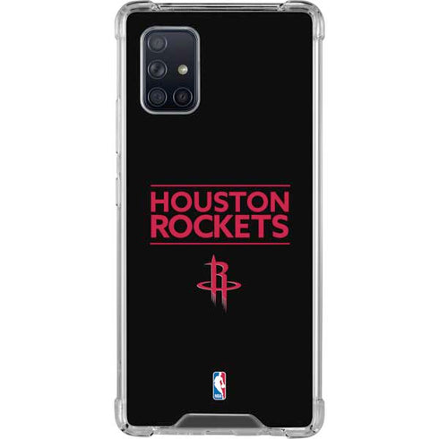 NBA Houston Rockets Standard - Black Galaxy A71 5G Clear Case