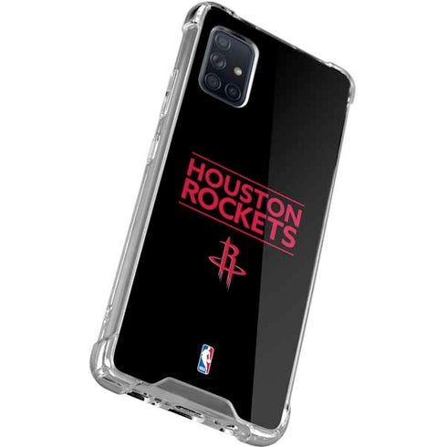NBA Houston Rockets Standard - Black Galaxy A71 5G Clear Case