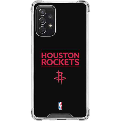 NBA Houston Rockets Standard - Black Galaxy A72 5G Clear Case