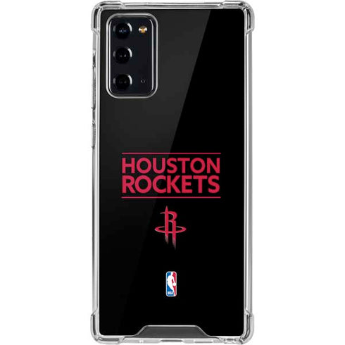 NBA Houston Rockets Standard - Black Galaxy Note20 5G Clear Case
